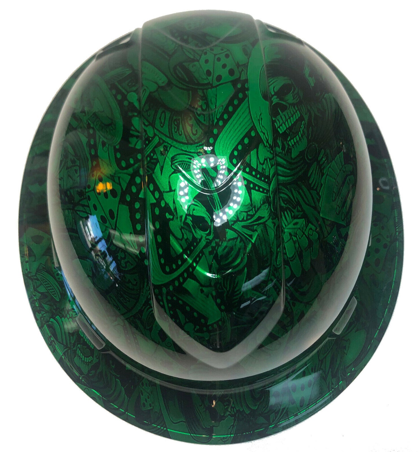 Hydro Dipped Hard Hat Ridgeline Full Brim Custom Green Kandy Gambler