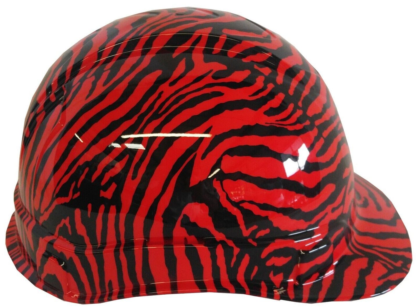 Hydro Dipped Custom Hard Hat Ridgeline Cap Style Red Zebra