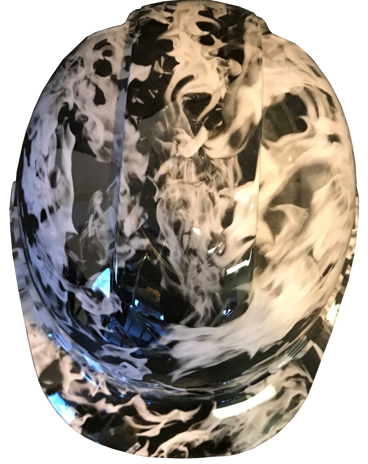 Hydro Dipped Hard Hat Ridgeline Cap Style Custom White Flame