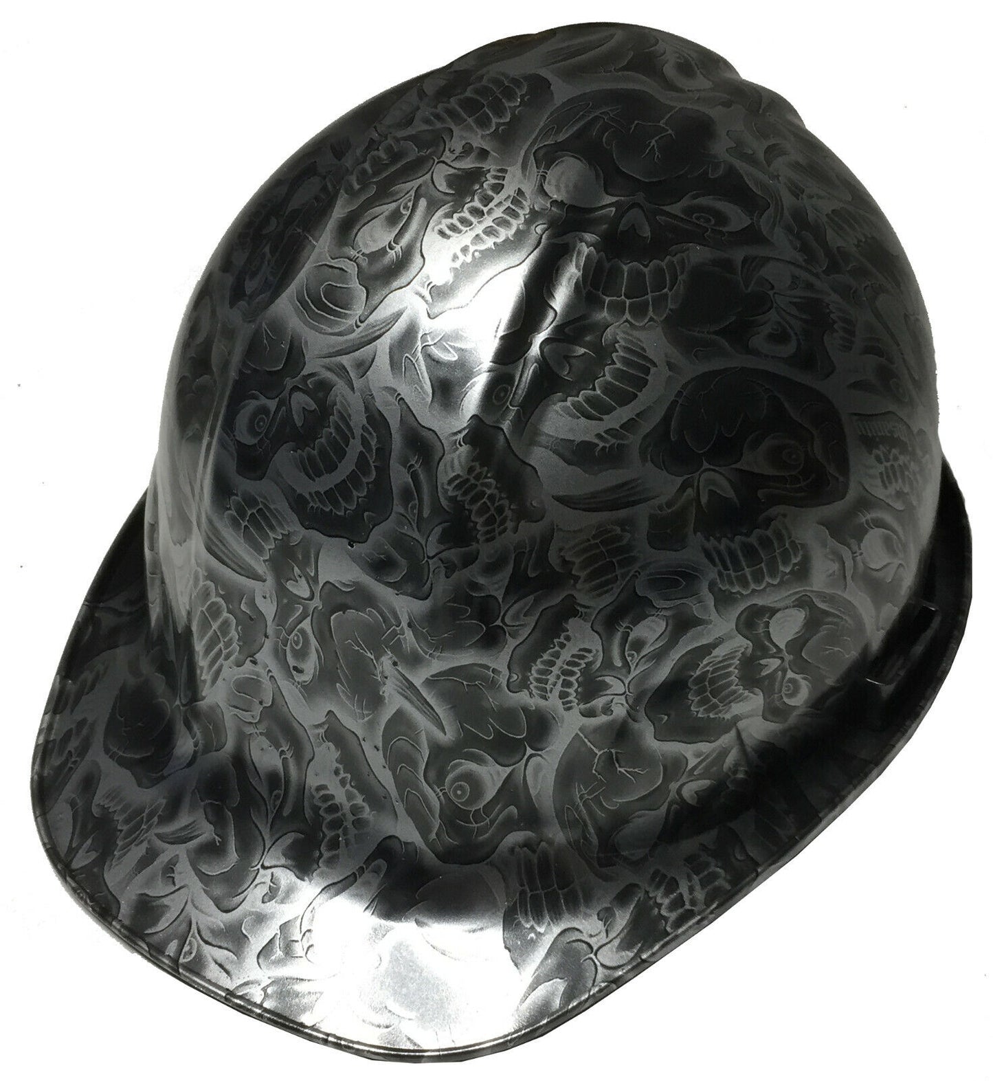 Hydro Dipped Hard Hat SL Series Black Negative Insanity Skulls Satin