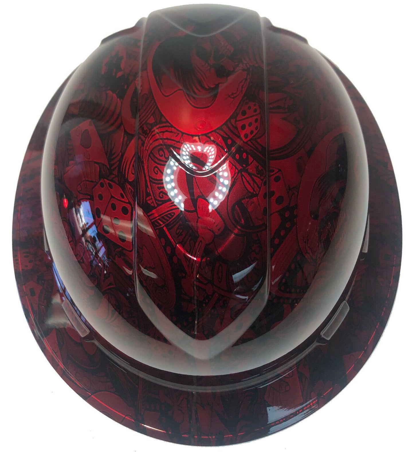 Hydro Dipped Hard Hat Ridgeline Full Brim Custom Red Kandy Gambler