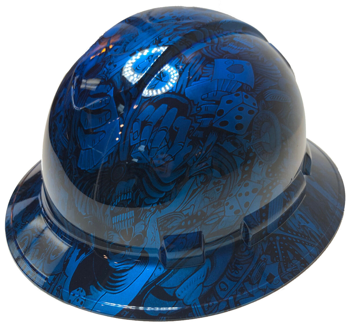 Hydro Dipped Hard Hat Ridgeline Full Brim Custom Light Blue Kandy Gambler