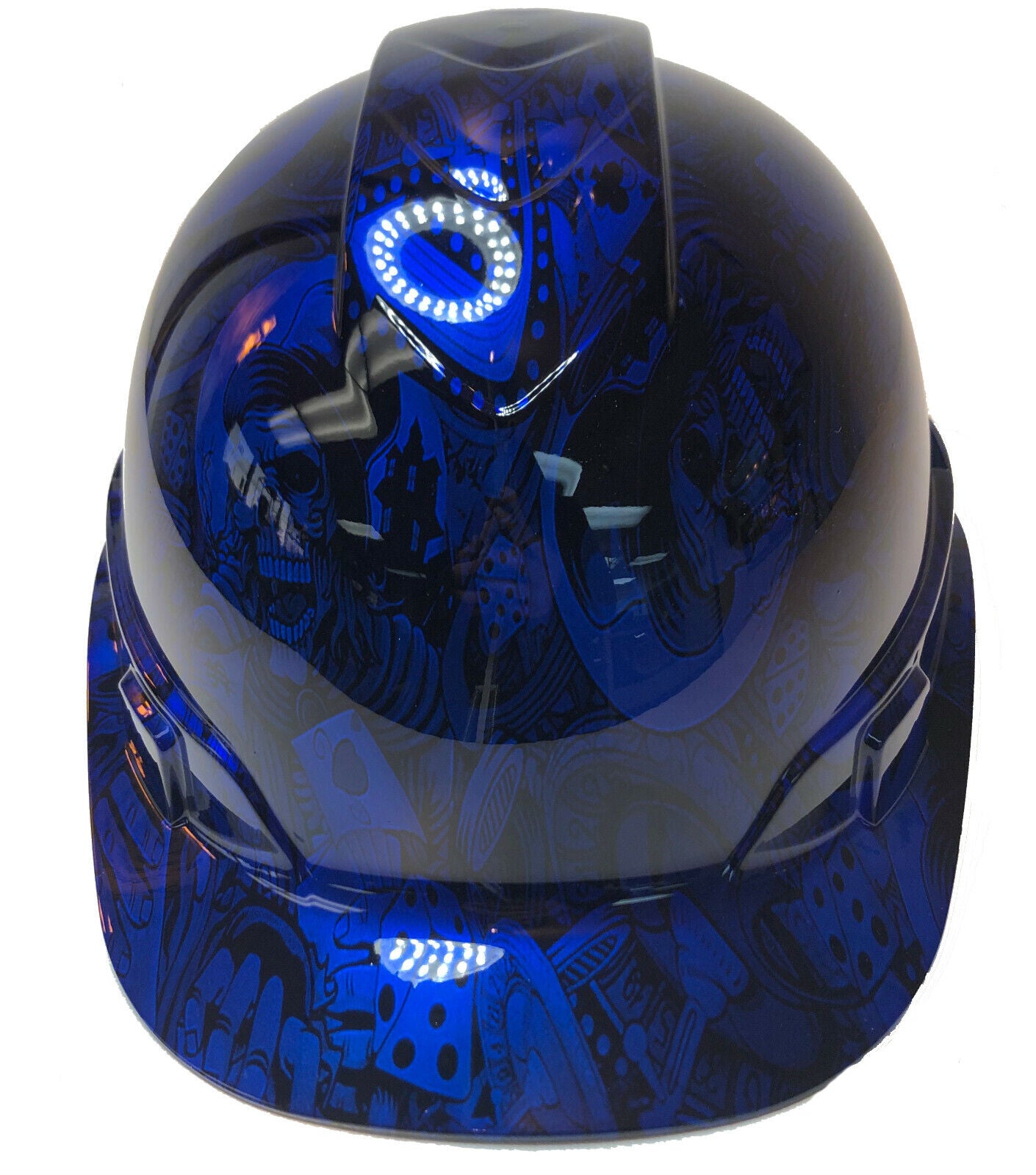 Custom Hydro Dipped Hard Hat Ridgeline Cap Style Kandy Blue Gambler