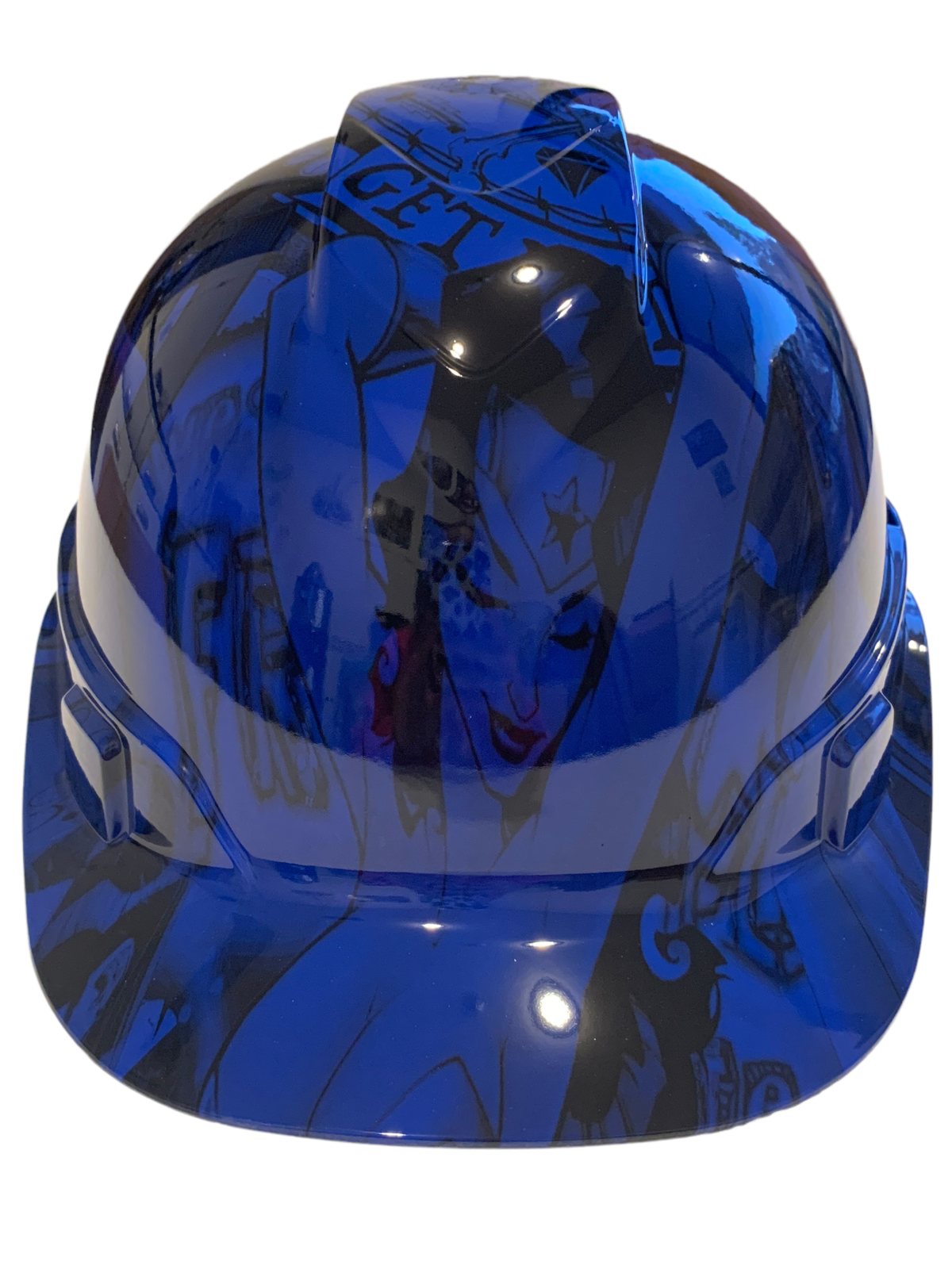 Custom Hydro Dipped Hard Hat Dark Blue Fantasy Chic Cap Style