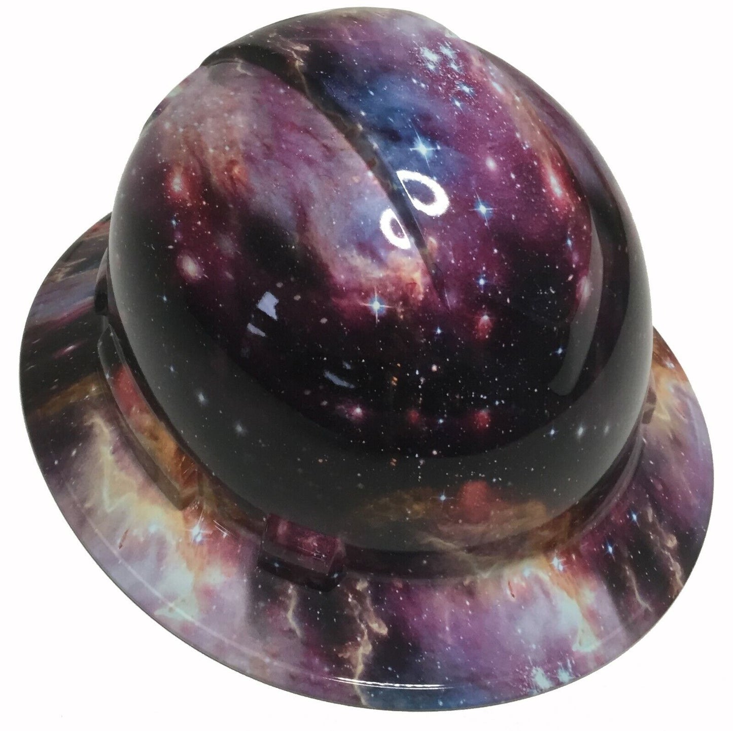 Custom Hydro Dipped Hard Hat Ridgeline Full Brim Custom Galaxy