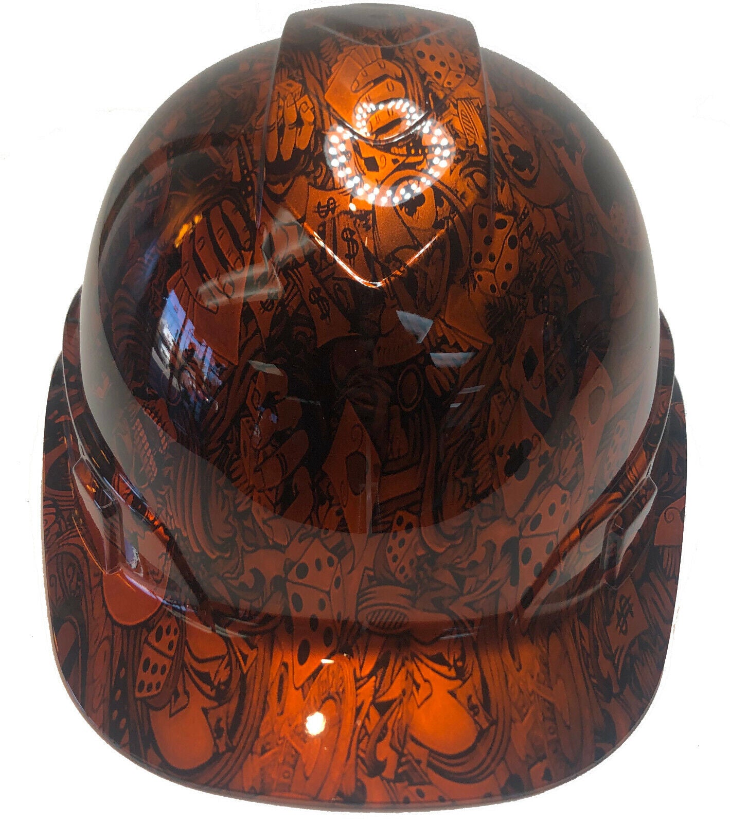 Custom Hydro Dipped Hard Hat Ridgeline Cap Style Kandy Orange Gambler