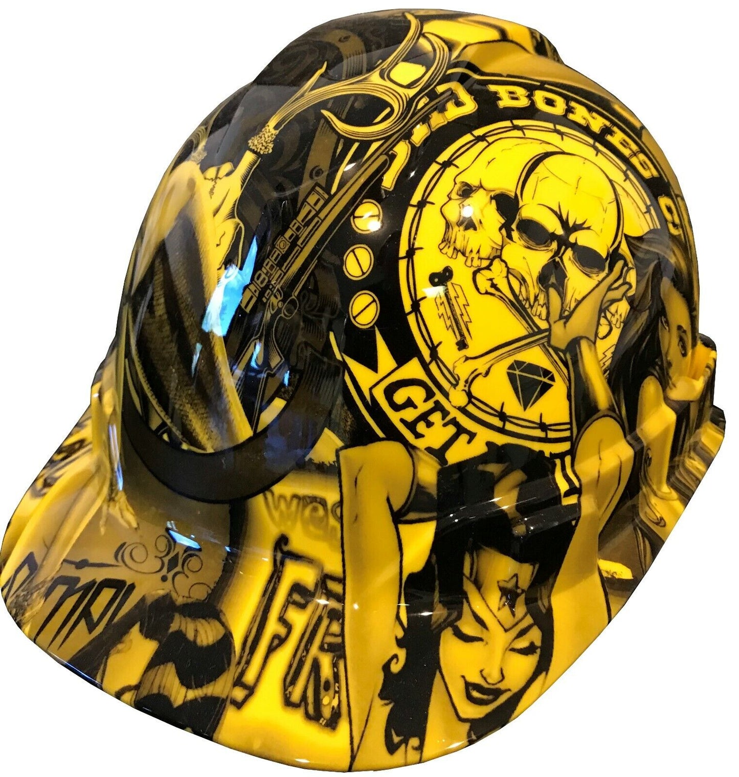 Hydro Dipped Hard Hat Ridgeline Cap Style Custom Yellow Fantasy Chic