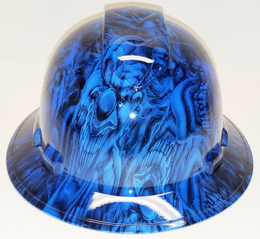 Hydro Dip Hard Hat Boss Skulls Kandy Blue Pyramex Ridgeline Protective