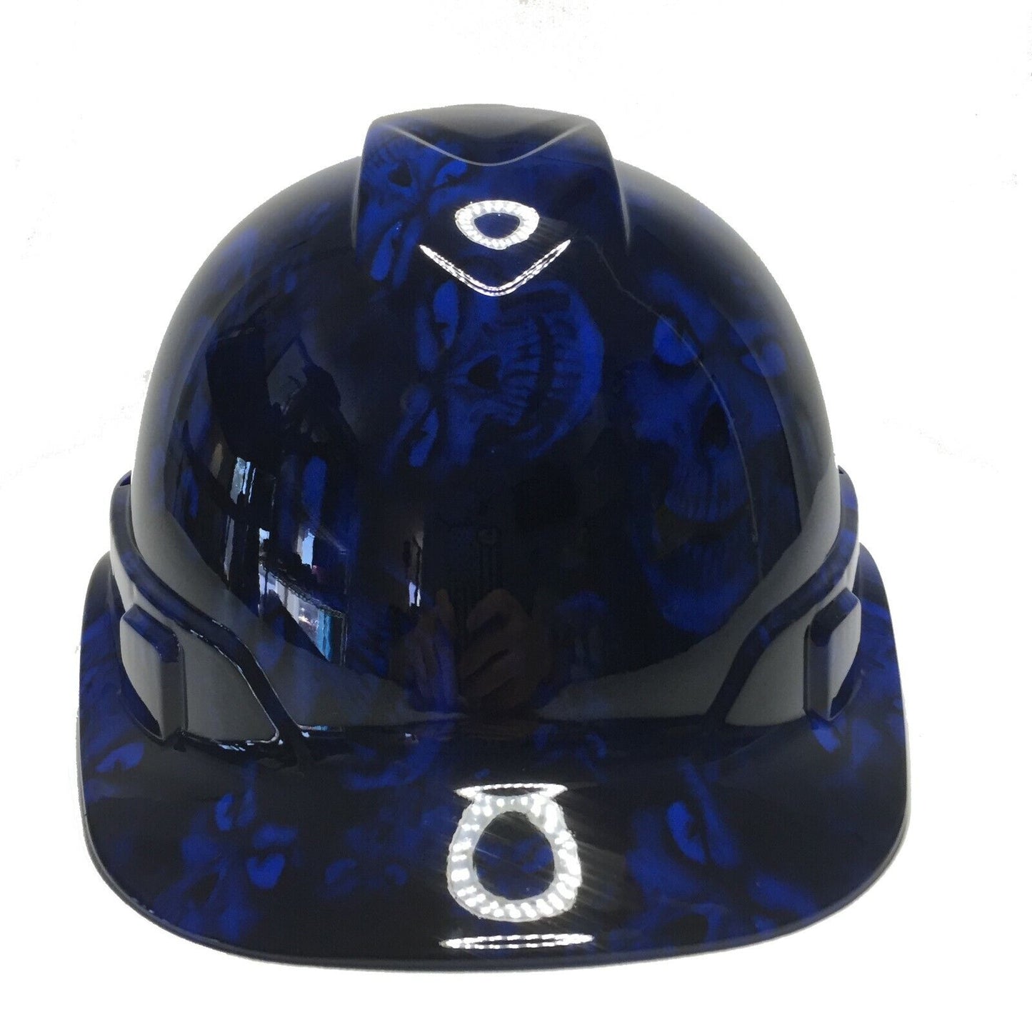 Hydro Dipped Hard Hat Ridgeline Cap Style Custom Dark Blue Hades Skulls