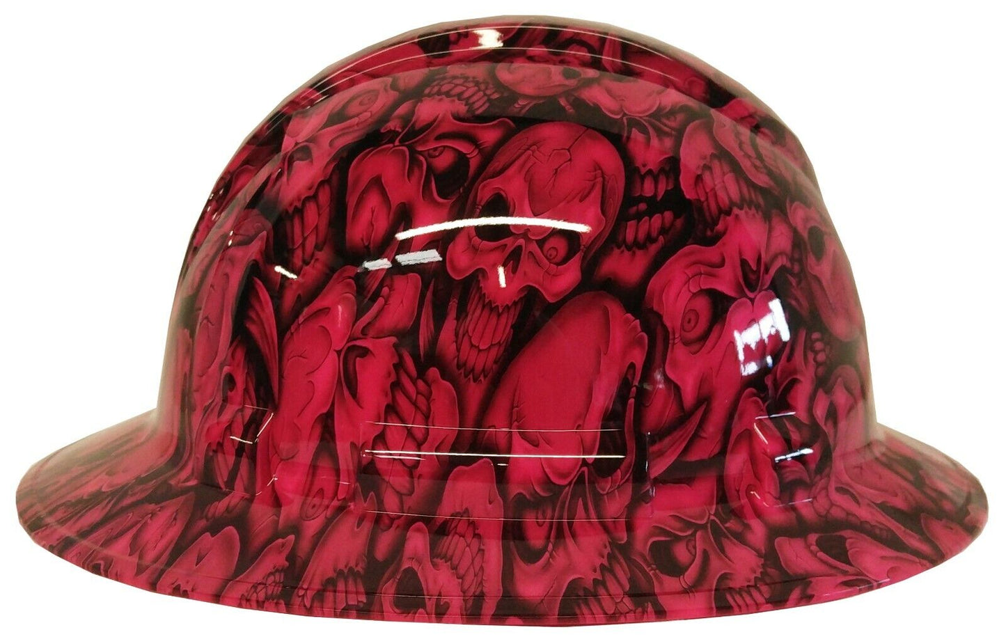 Hydro Dipped Hard Hat Ridgeline Full Brim Custom Pink Insanity Skulls