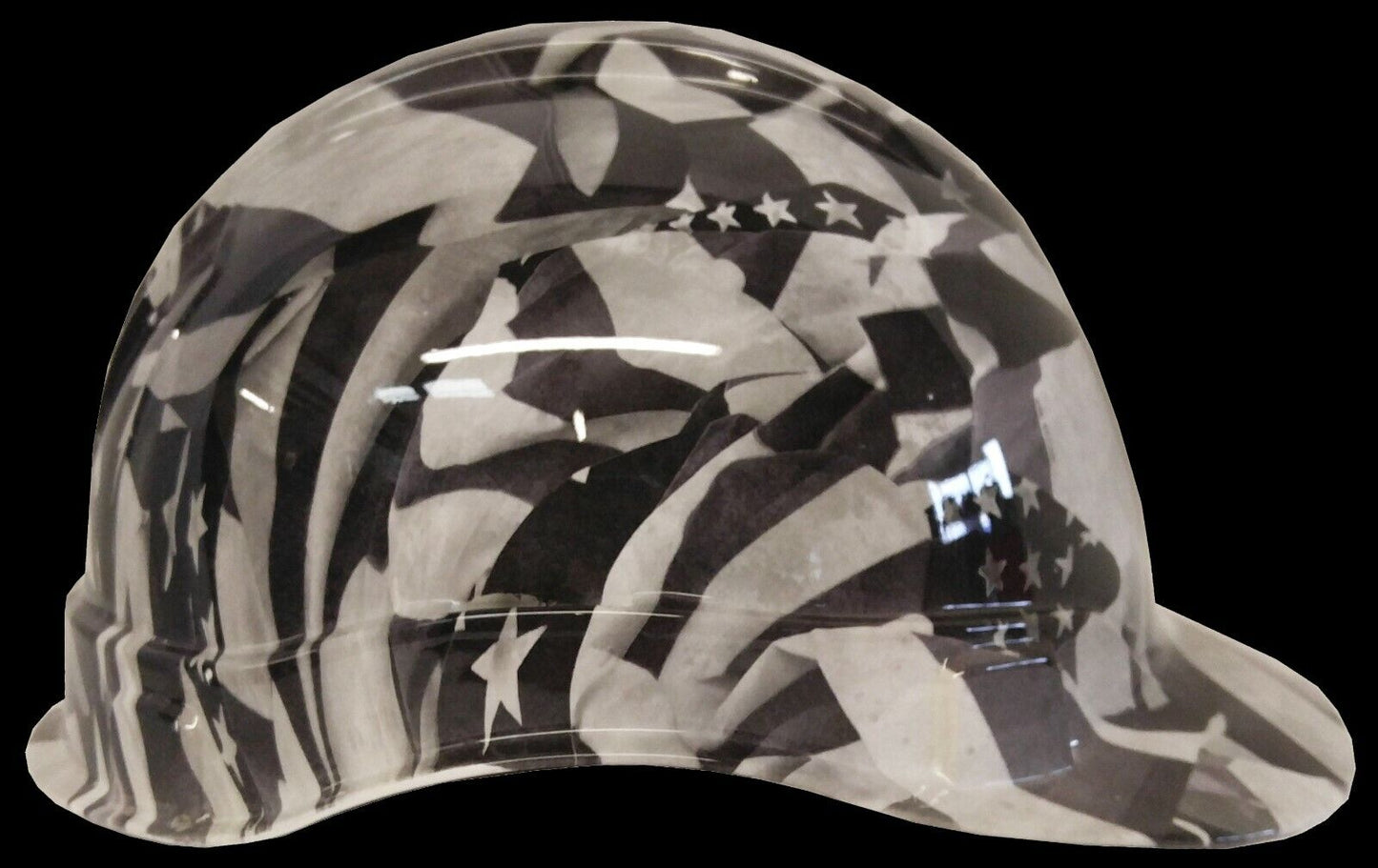 Hydro Dipped Hard Hat Ridgeline Cap Style Custom White Midnight Flags