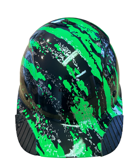 Custom Hydro Dipped Black and Green Marble Splash Lift DAX Fifty 50