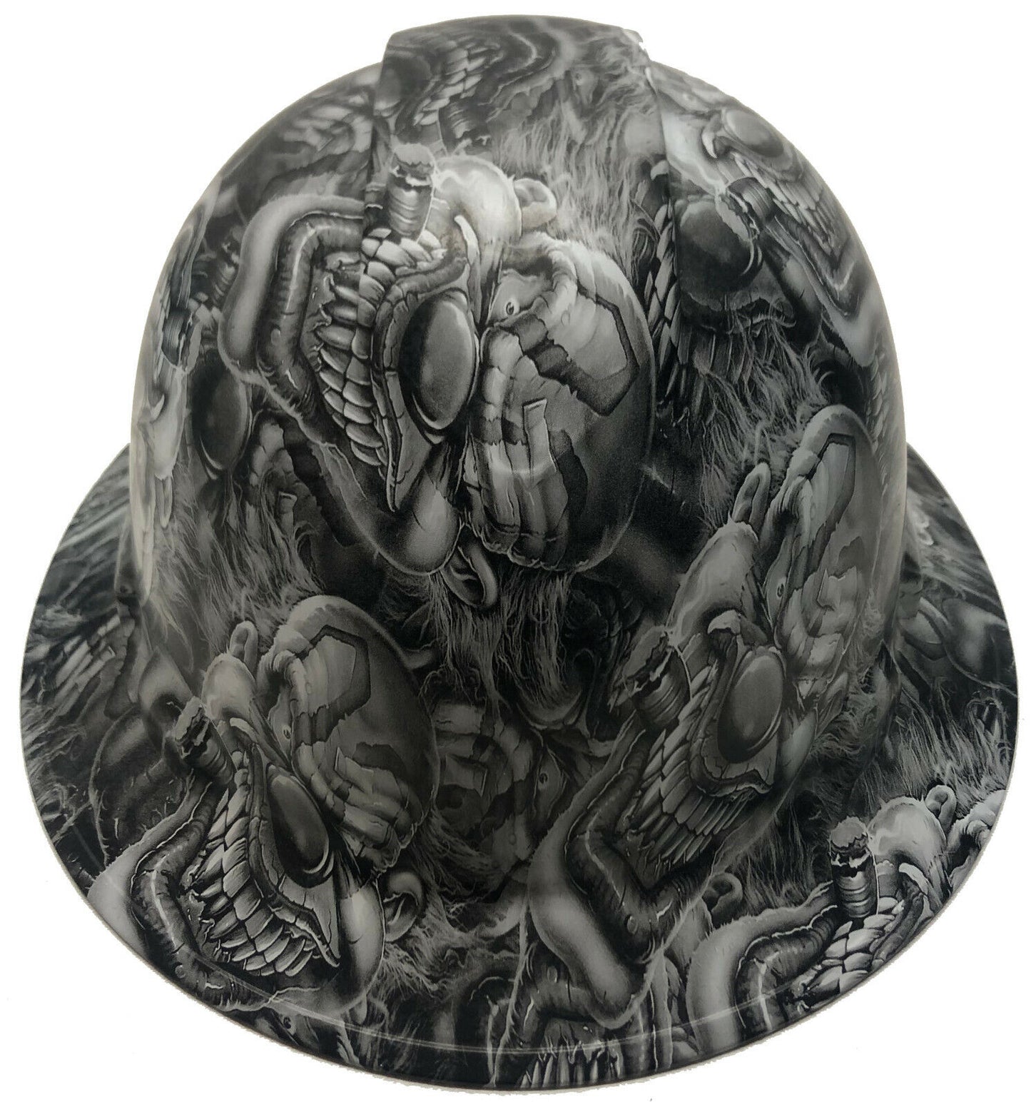 Hydro Dipped Hard Hat Ridgeline Full Brim Custom White Boss Skulls