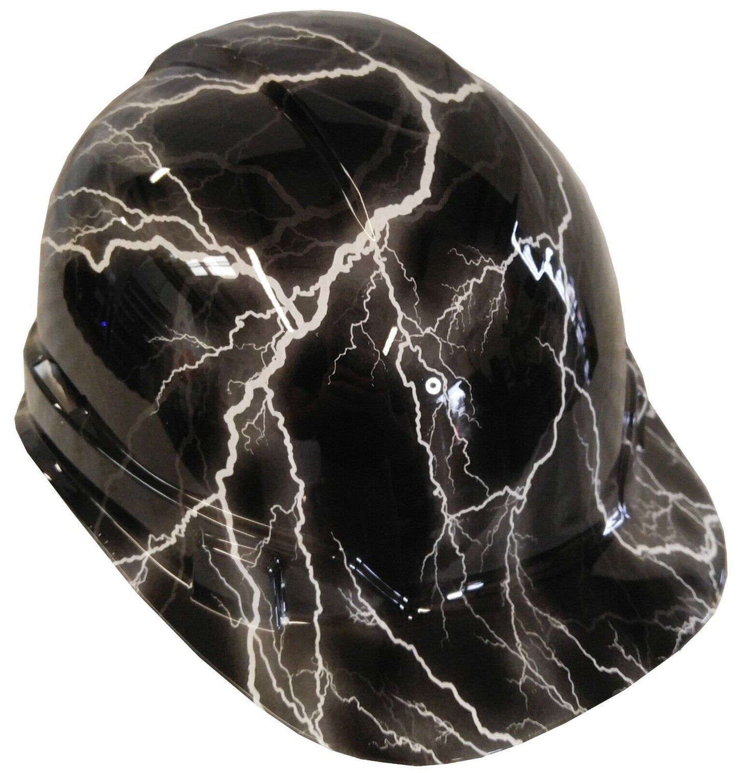 Hydro Dipped Hard Hat Ridgeline Cap Style Custom White Lightning