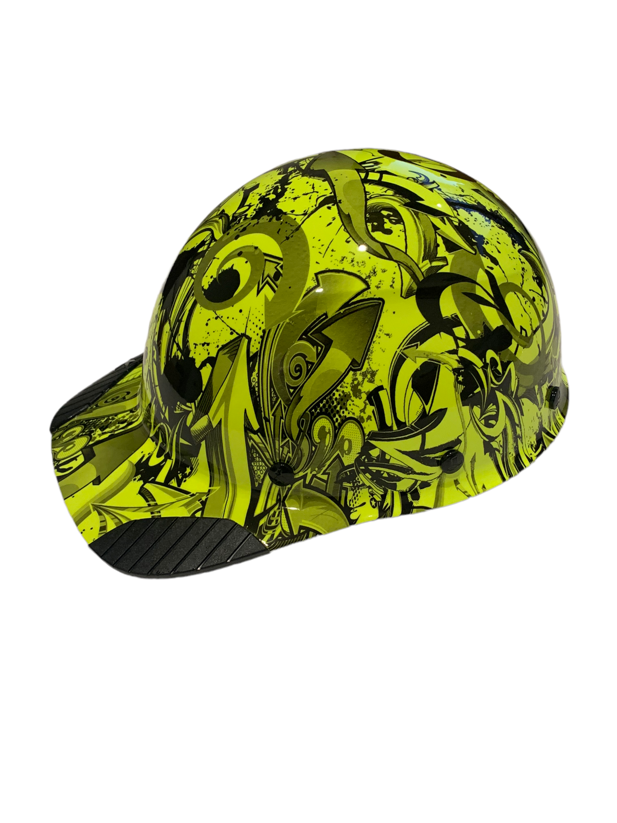 Hydro Dip HiVis Green Graffiti Lift DAX Fiber HDFC-17WG Cap Style Hard Hat