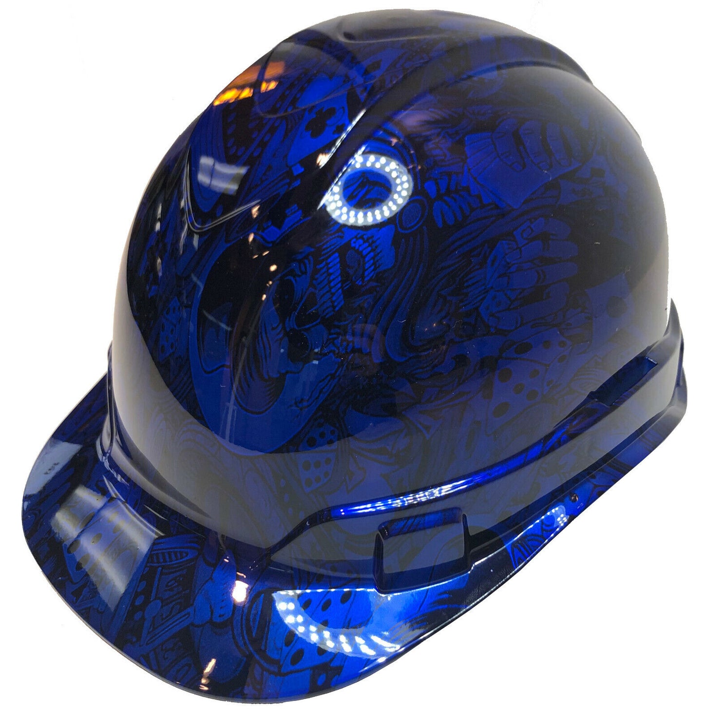 Custom Hydro Dipped Hard Hat Ridgeline Cap Style Kandy Blue Gambler