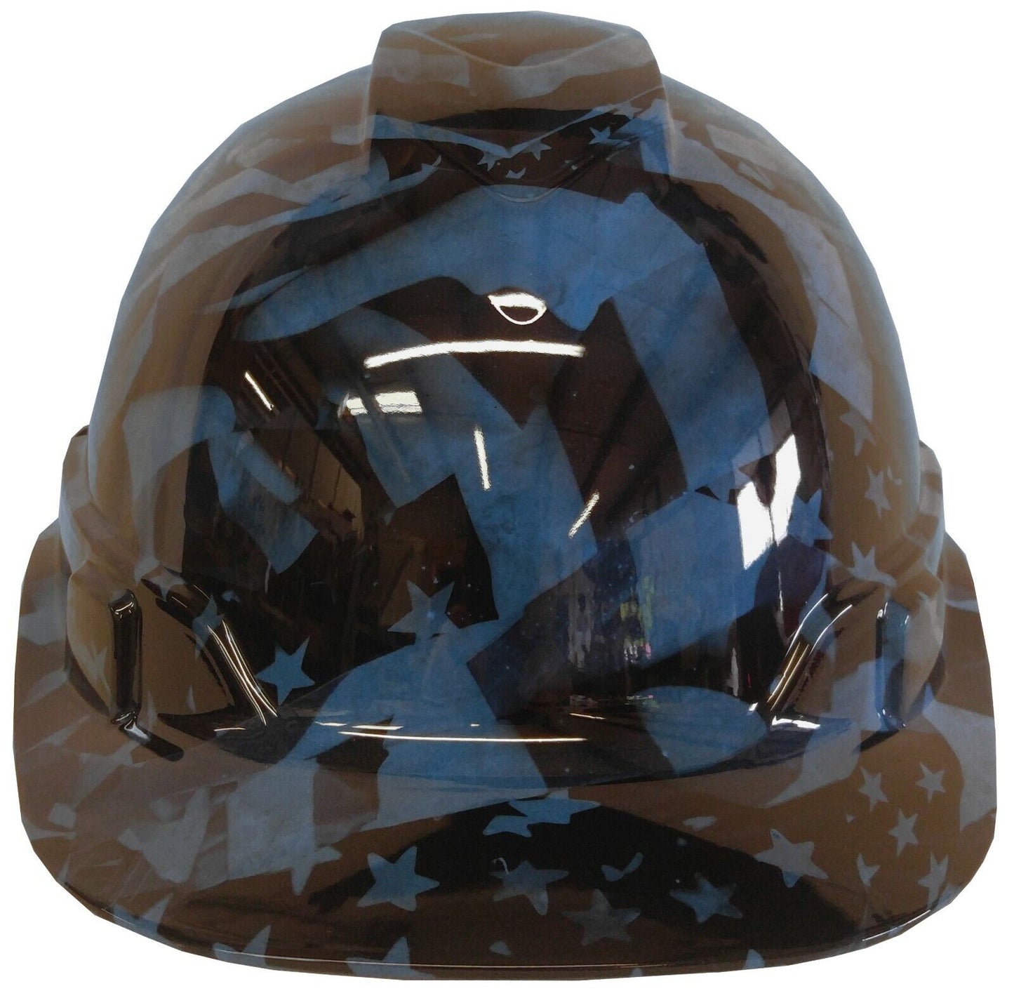 Hydro Dipped Custom Hard Hat Ridgleline Cap Style Light Blue Midnight Flags