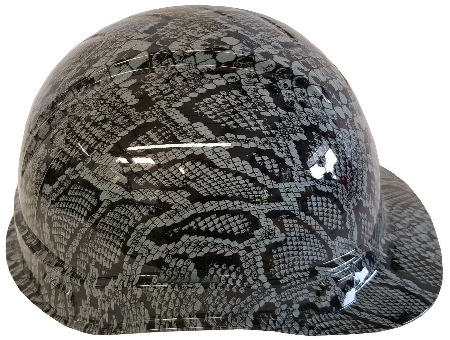 Hydro Dipped Hard Hat Ridgeline Cap Style Custom Slate Gray Snake Skin