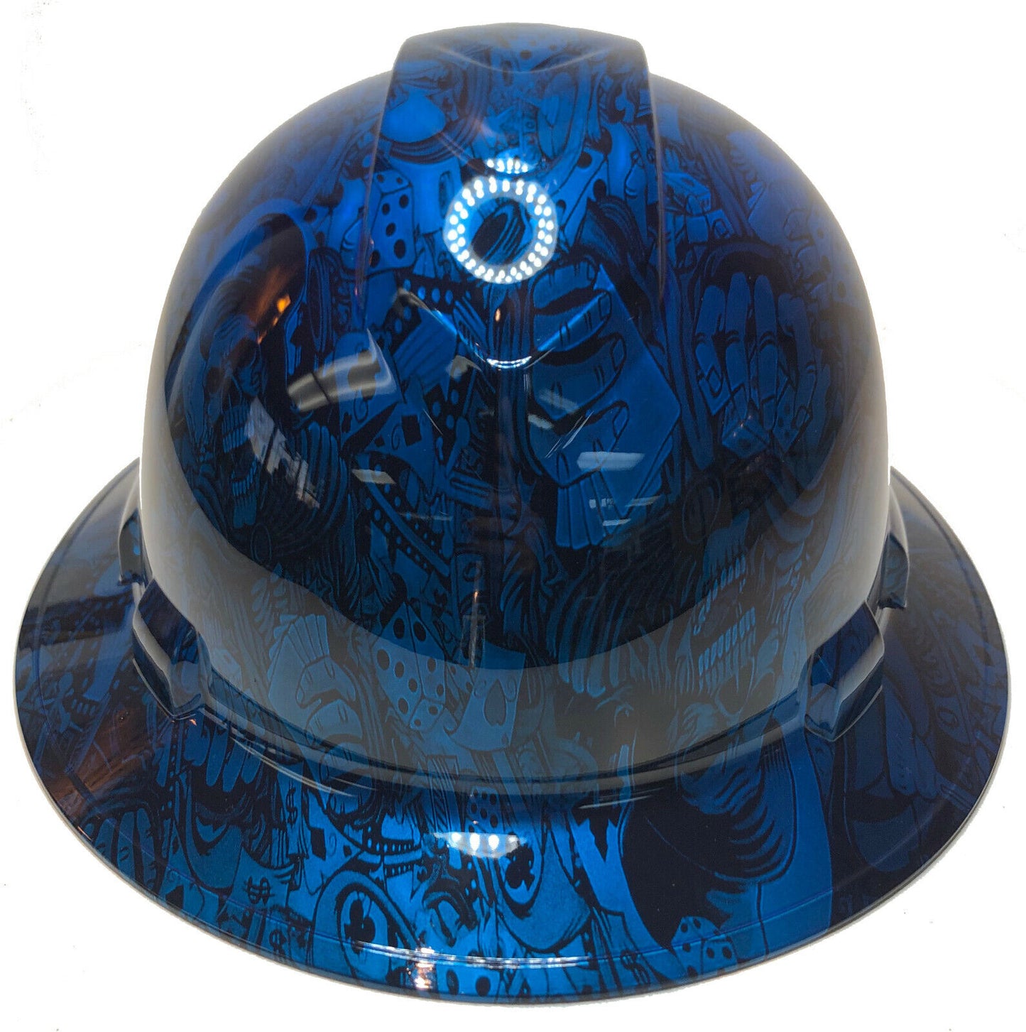 Hydro Dipped Hard Hat Ridgeline Full Brim Custom Light Blue Kandy Gambler