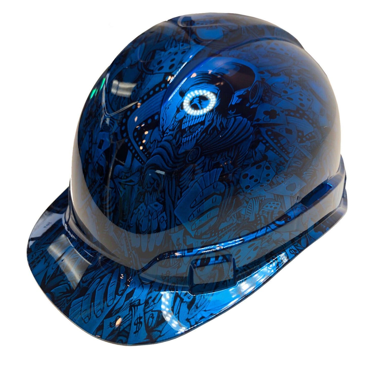 Custom Hydro Dipped Hard Hat Ridgeline Cap Style Kandy Light Blue Gambler