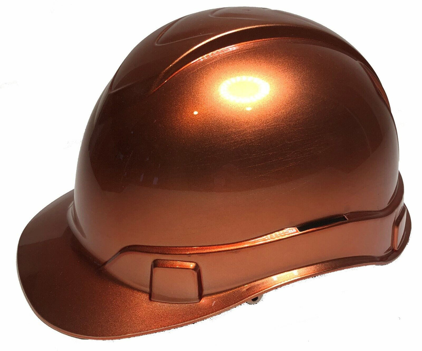 Custom Painted Hard Hat Ridgeline Cap Style Rose Gold