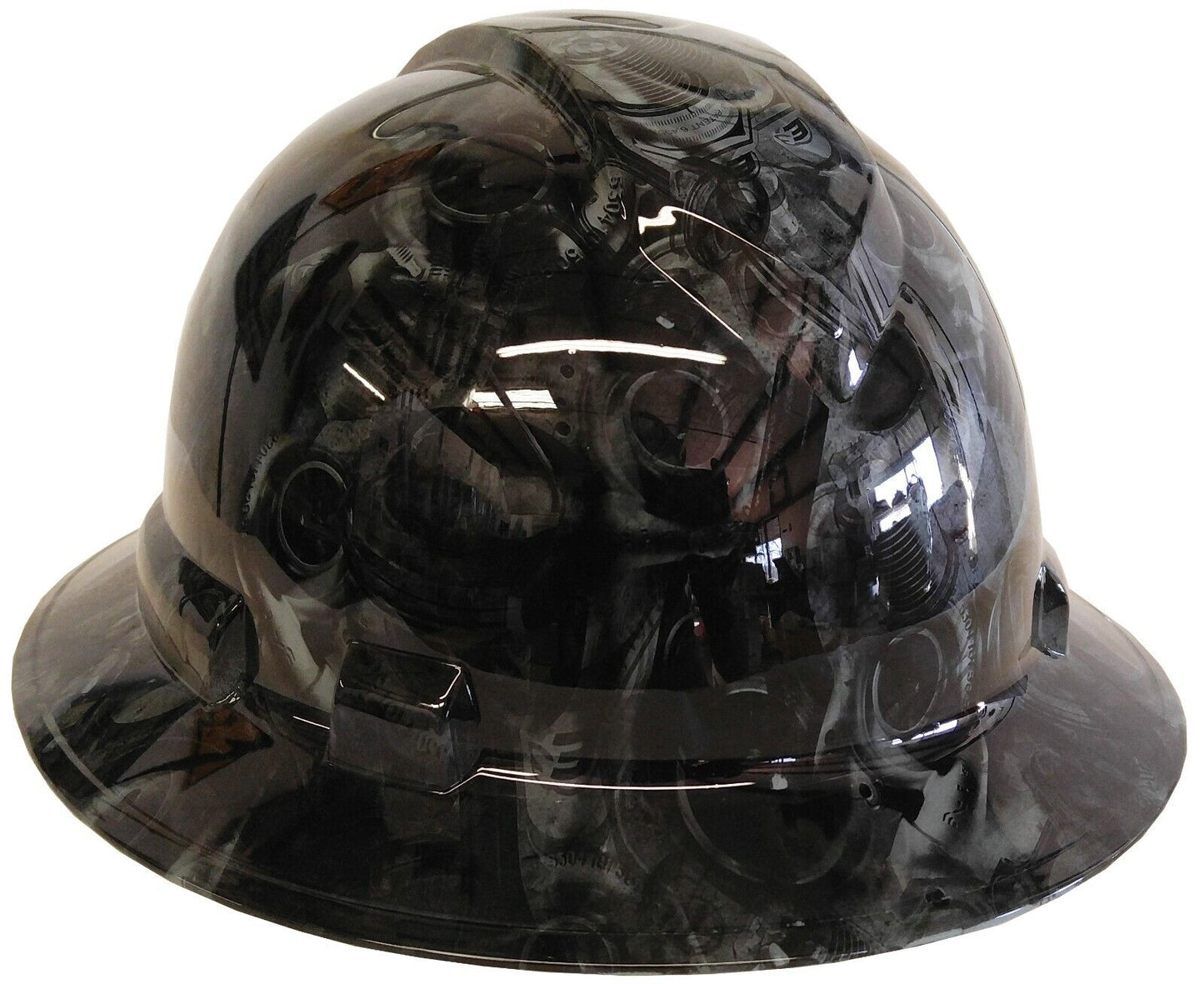 Hydro Dipped Hard Hat Ridgeline Full Brim Custom Slate Gray Turbos & Piston