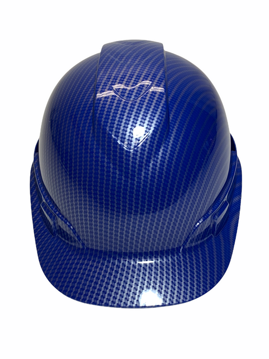 Hard Hat Ridgeline Cap Style Custom Blue Carbon Fiber Vented