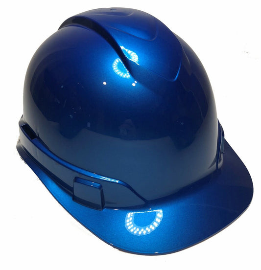 Custom Painted Hard Hat Ridgeline Cap Style Speedway Blue