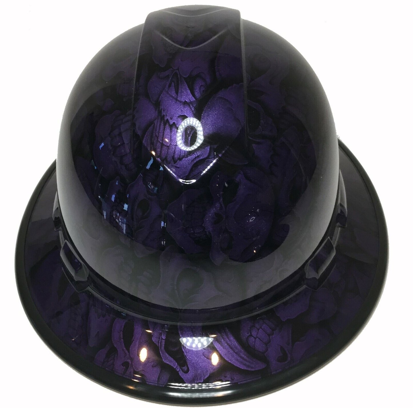 Hydro Dipped Hard Hat Ridgeline Full Brim Custom Plum Purple Insanity Skulls