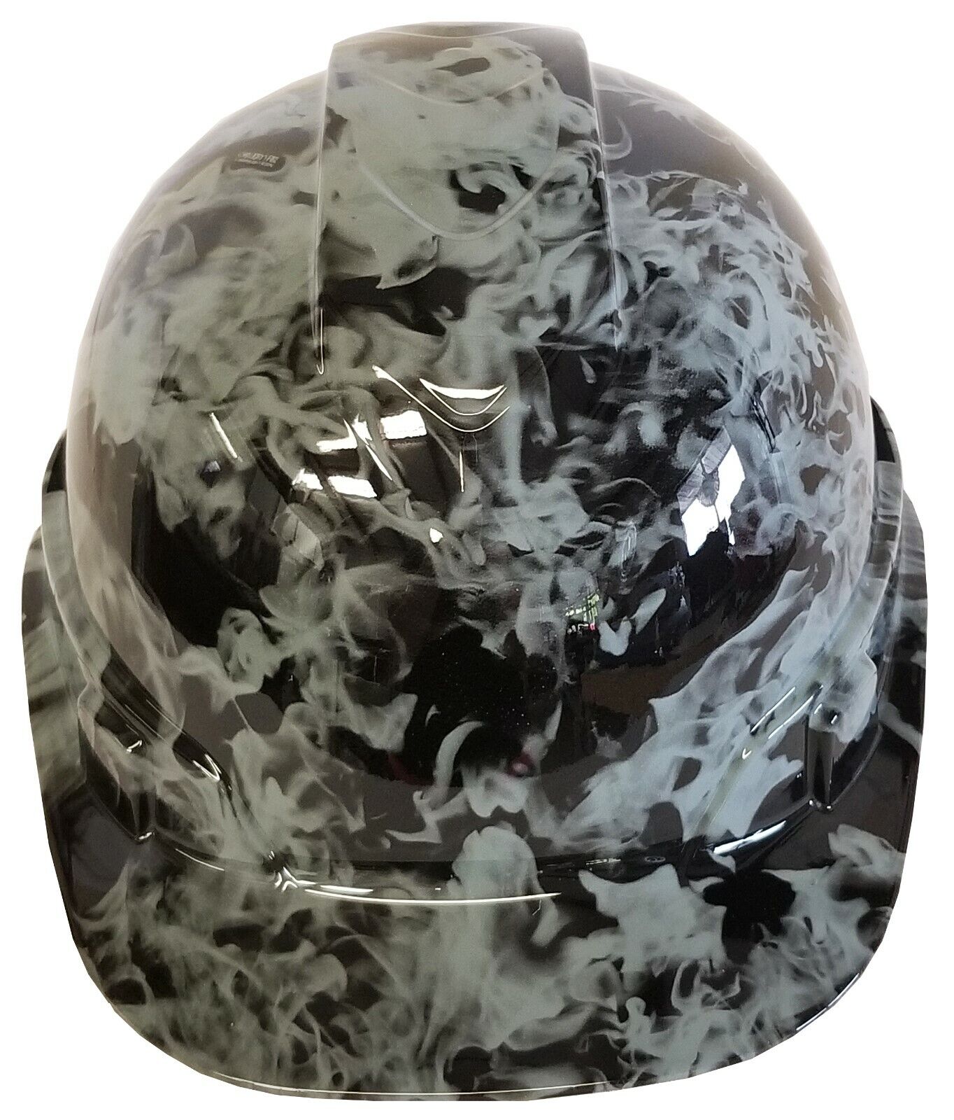 Hydro Dipped Hard Hat Ridgeline Cap Style Custom Light Gray Flames