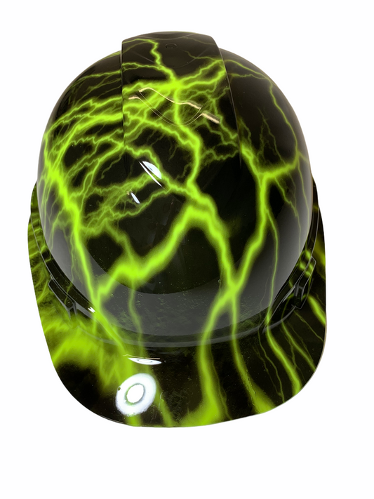 Custom Hydro Dipped Ridgeline Cap Style HiVis Green Lightning