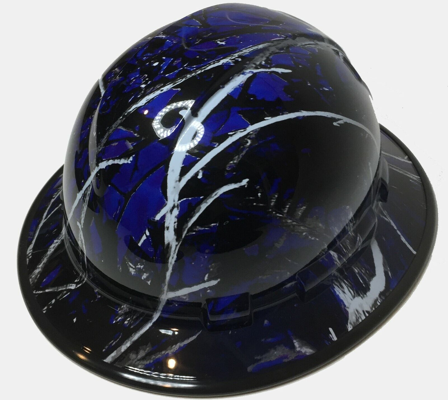 Hydro Dipped Hard Hat Ridgeline Full Brim Custom Blue Muddy Girl Camo