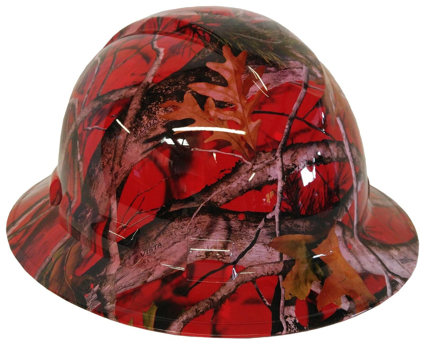 Hydro Dipped Hard Hat Ridgeline Full Brim Custom Red Vista Camo