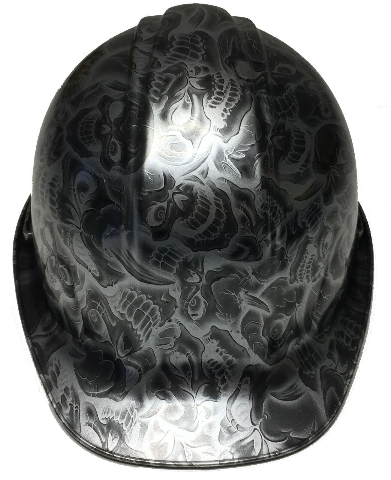 Hydro Dipped Hard Hat SL Series Black Negative Insanity Skulls Satin