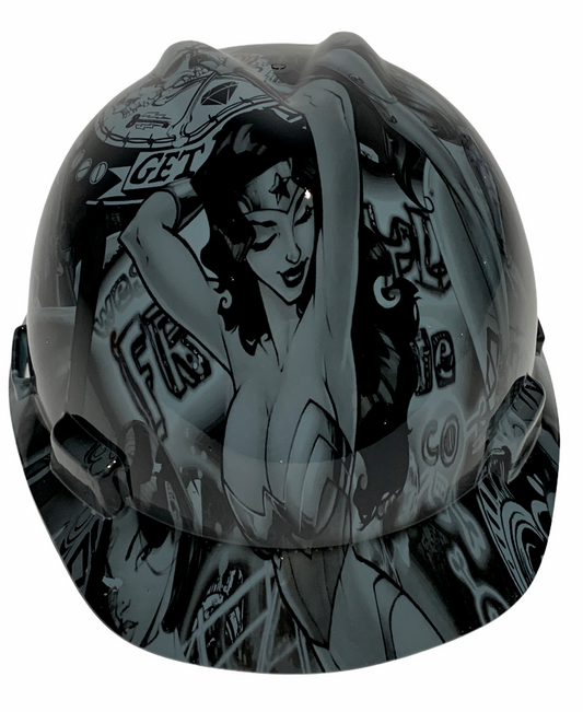 Hydro Dipped MSA Cap Style VGuard Hard Hat Slate Gray Fantasy Chic High Gloss