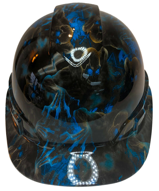 Custom Hydro Dipped Hard Hat Ridgeline Cap Style Blue Creeper