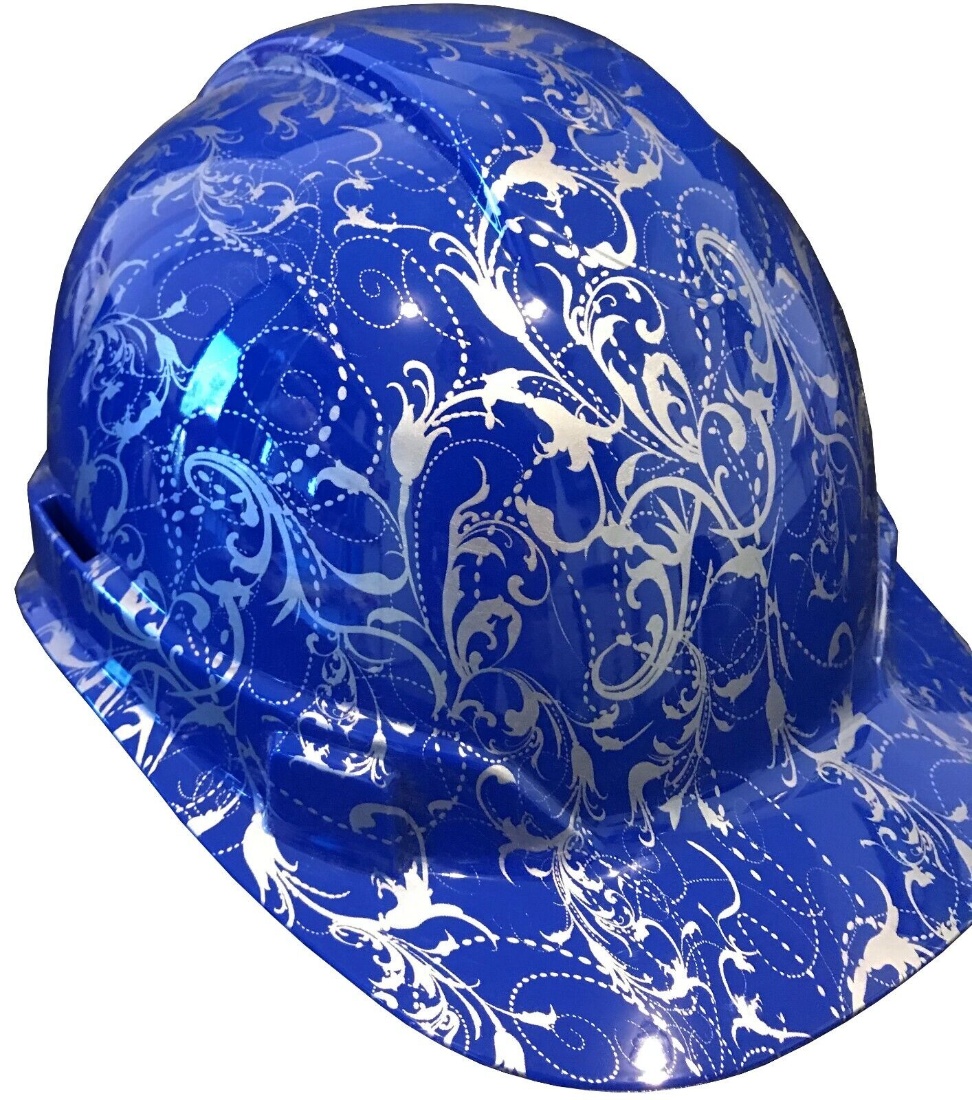 Hydro Dipped Hard Hat Ridgeline Cap Style Custom Dark Blue Lilies