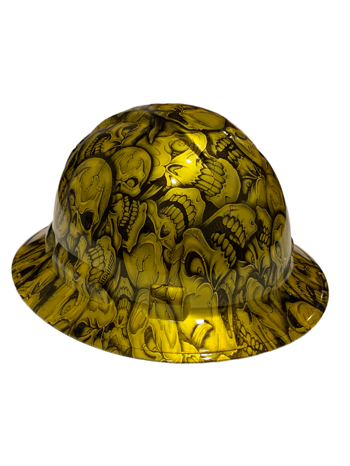 Custom Hydro Dipped Hard Hat Ridgeline Full Brim Kandy Gold Insanity Skulls