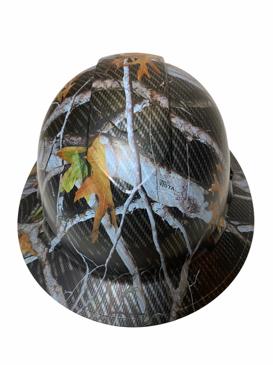 Hydro Dipped Hard Hat Ridgeline Full Brim Custom Carbon Fiber Vista Camo