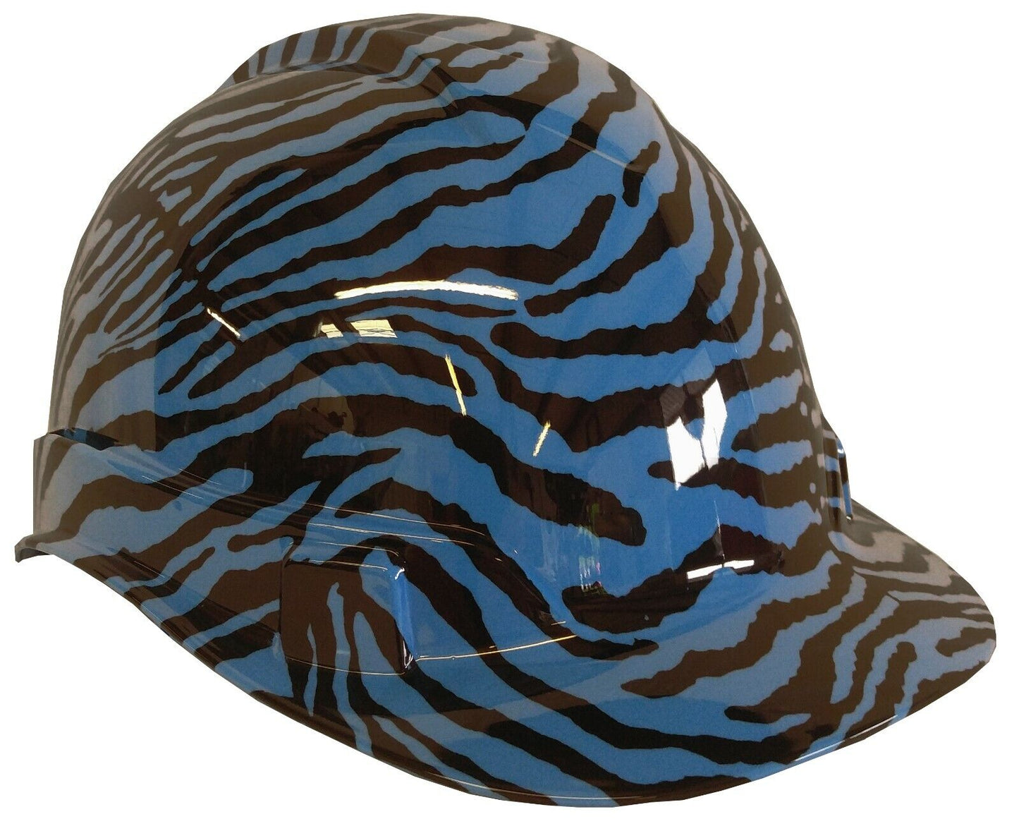 Hydro Dipped Custom Hard Hat Ridgeline Light Blue Zebra