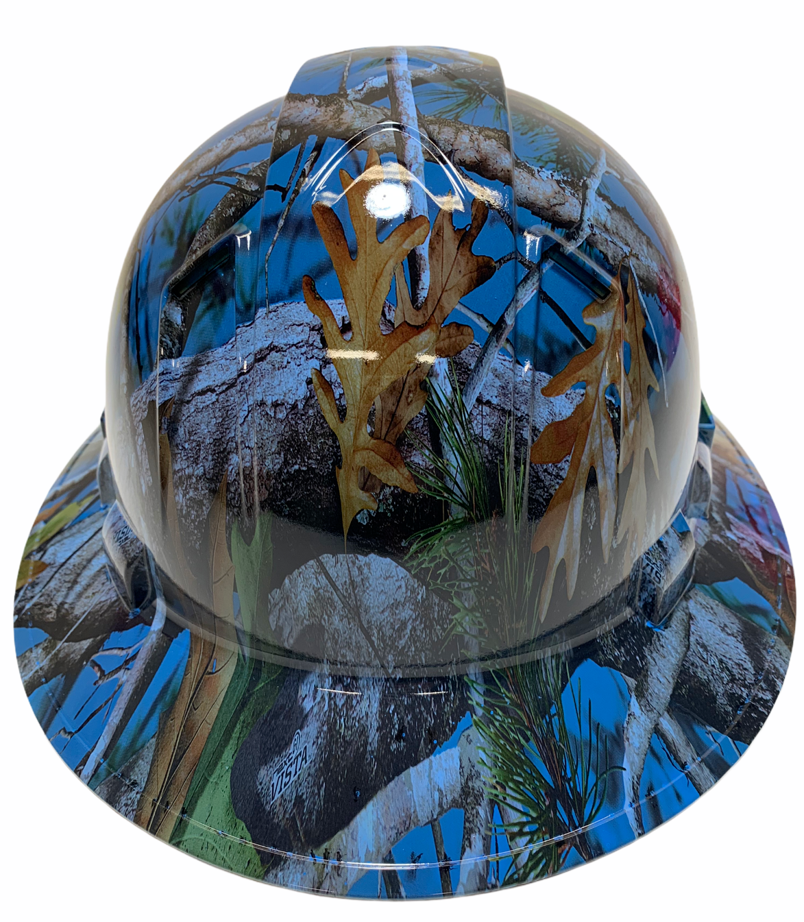 Hydro Dipped Hard Hat Ridgeline Full Brim Custom Light Blue Vista Camo