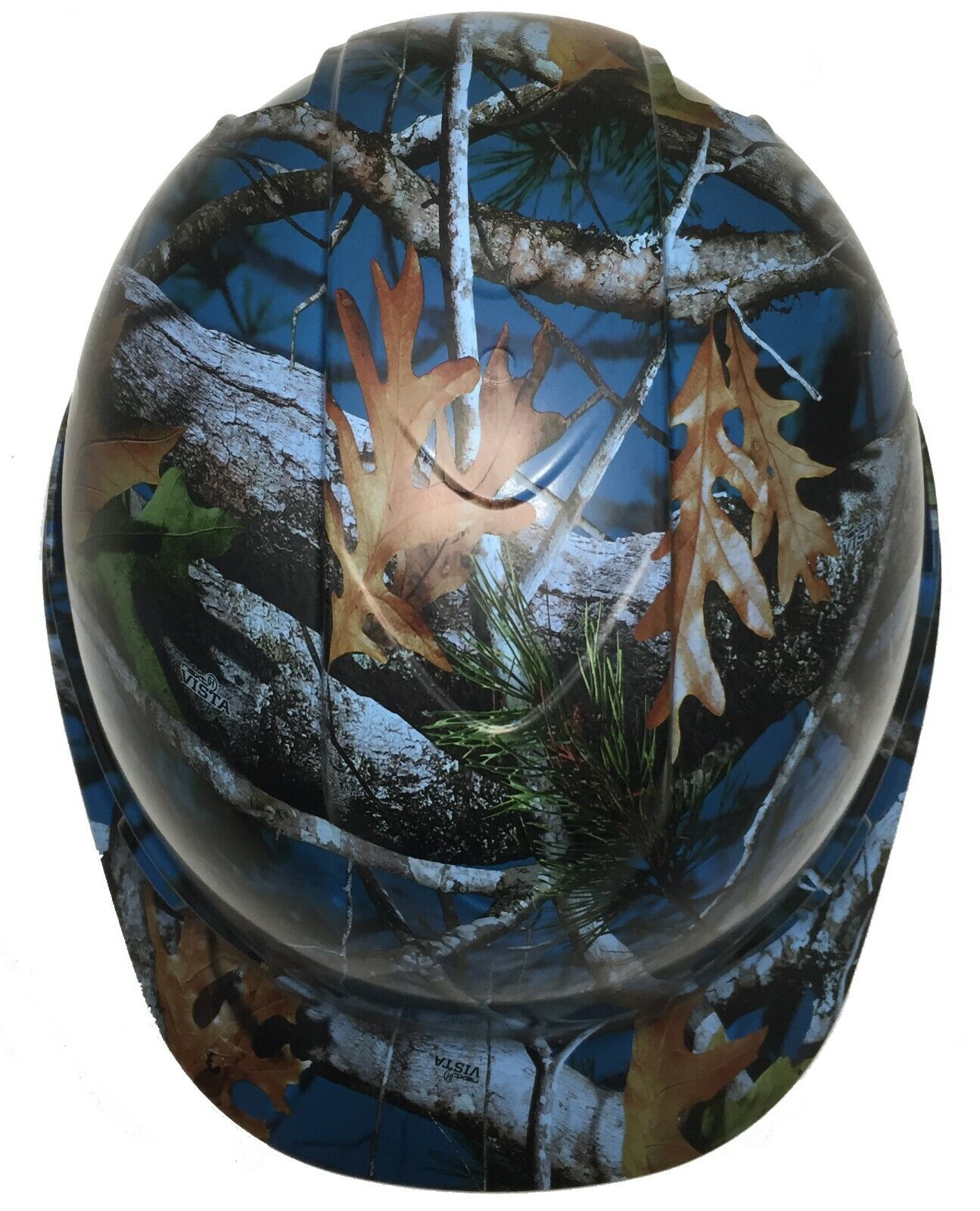 Hydro Dipped Hard Hat Ridgeline Cap Style Custom Light Blue Vista Camo