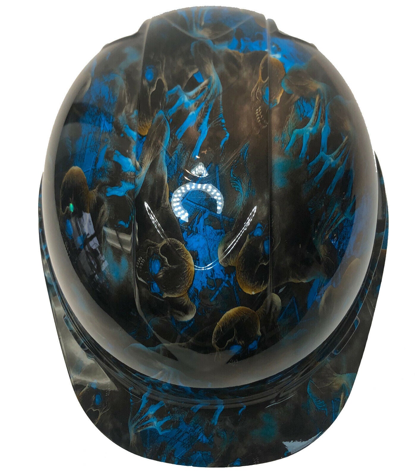 Custom Hydro Dipped Hard Hat Ridgeline Cap Style Blue Creeper