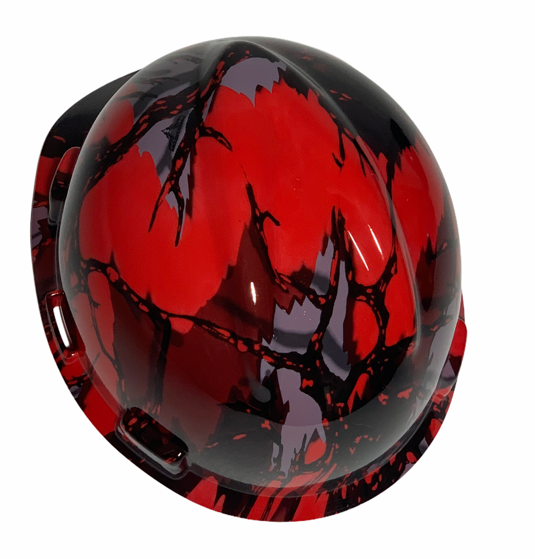 Hydro Dipped MSA Cap Style VGuard Hard Hat Red Predator Camo High Gloss