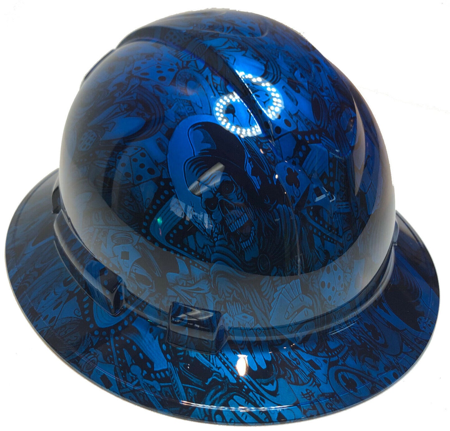 Hydro Dipped Hard Hat Ridgeline Full Brim Custom Light Blue Kandy Gambler