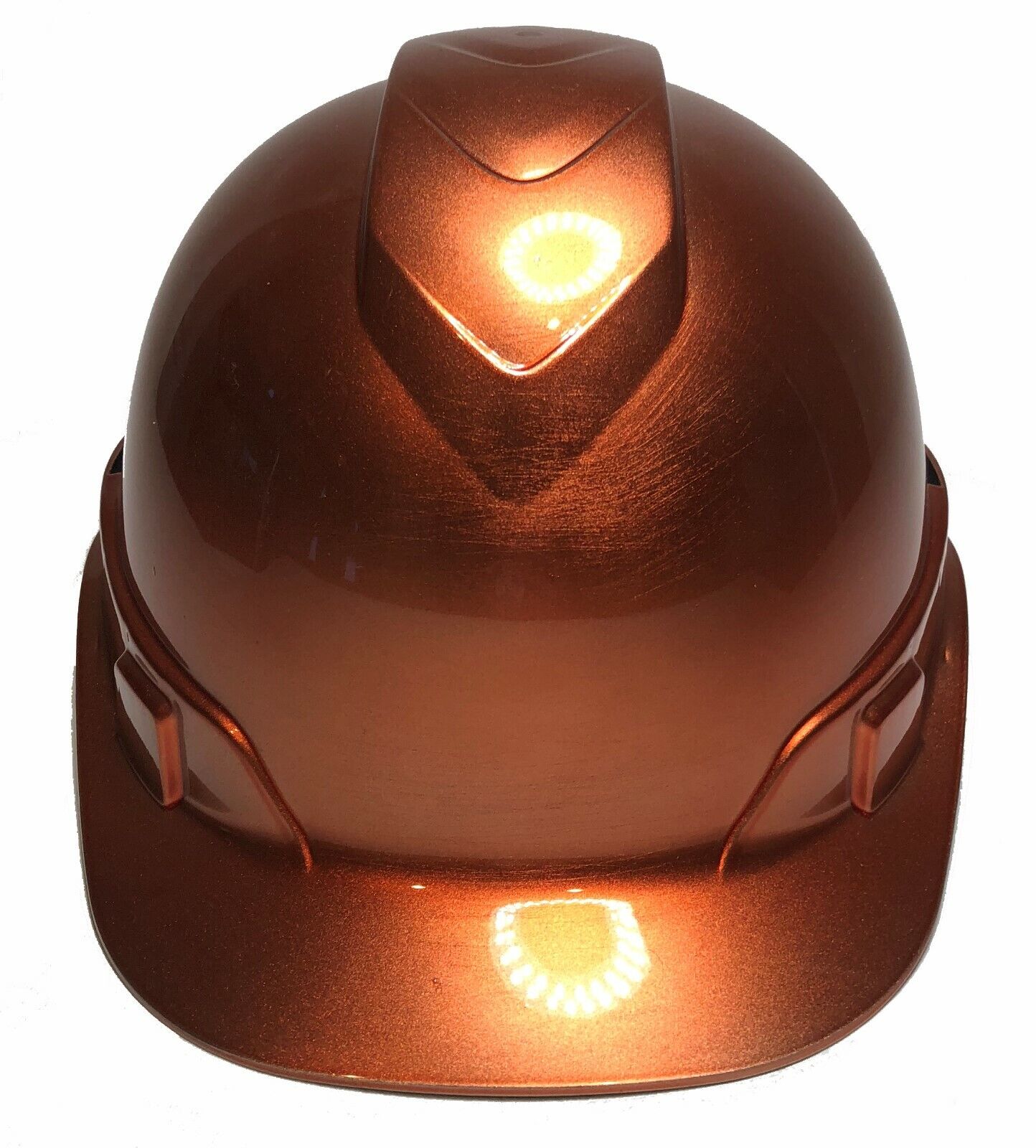 Custom Painted Hard Hat Ridgeline Cap Style Rose Gold