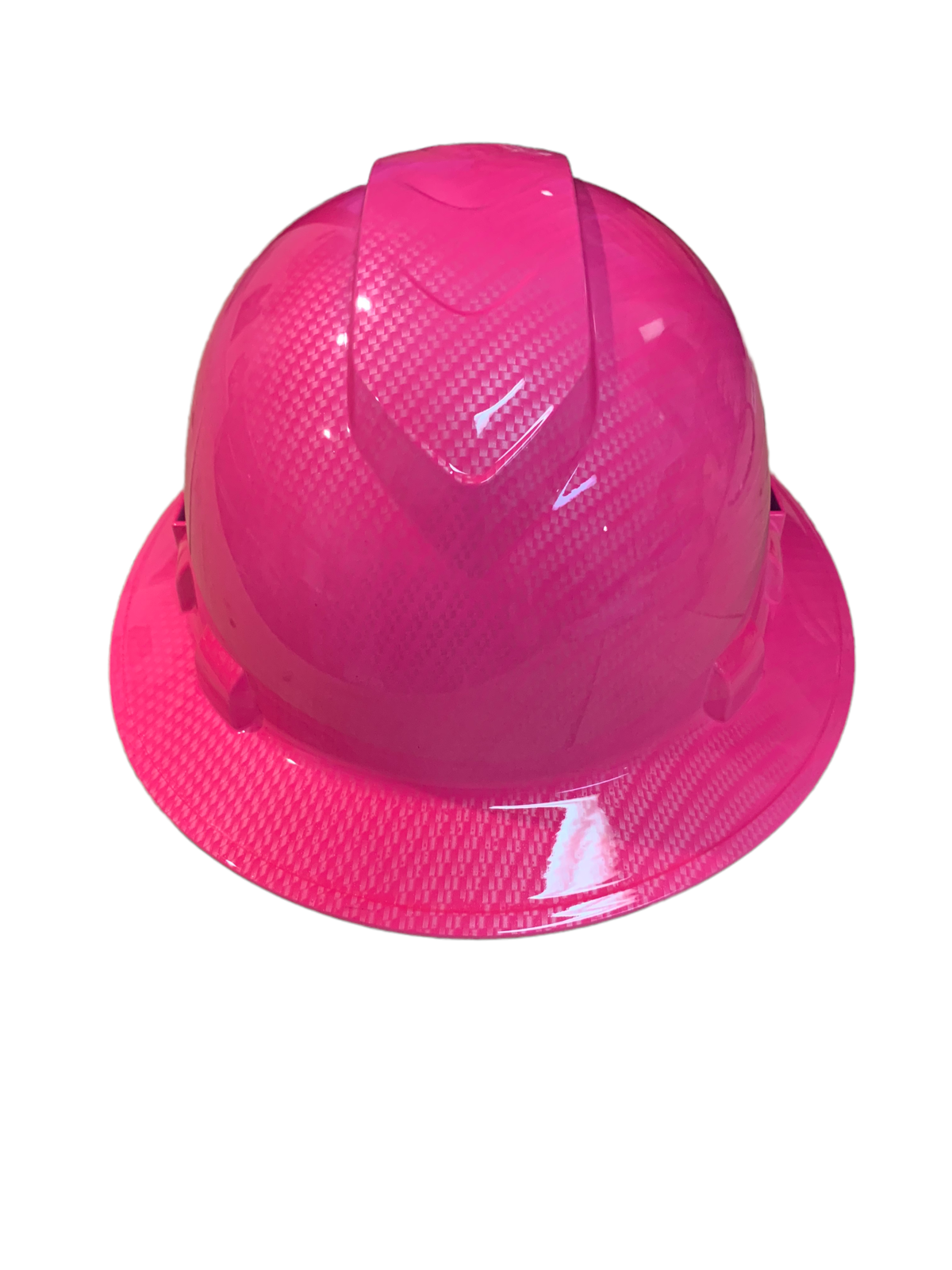 Custom Hard Hat Vented Hot Pink Carbon Fiber Hydro Dipped Full Brim Ridgeline