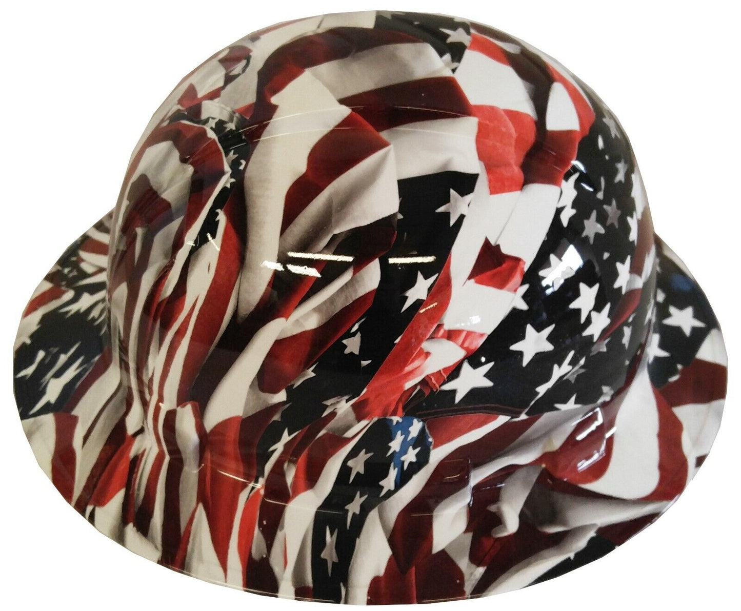 Hydro Dipped Hard Hat Ridgeline Full Brim Custom American Flags