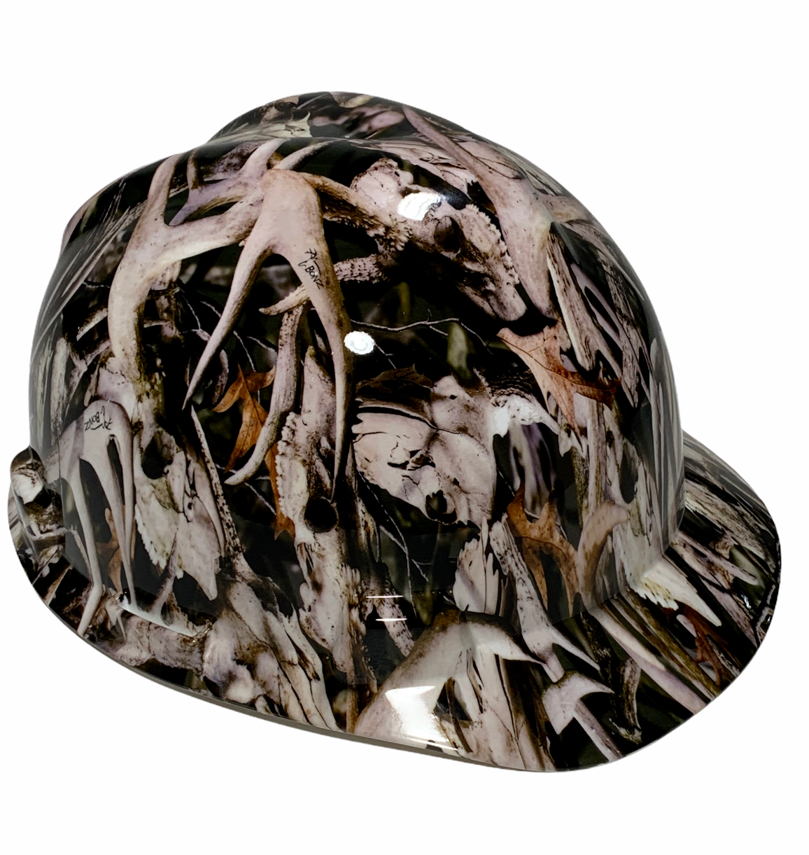 Hydro Dipped MSA Cap Style VGuard Hard Hat White Bonz Camo High Gloss