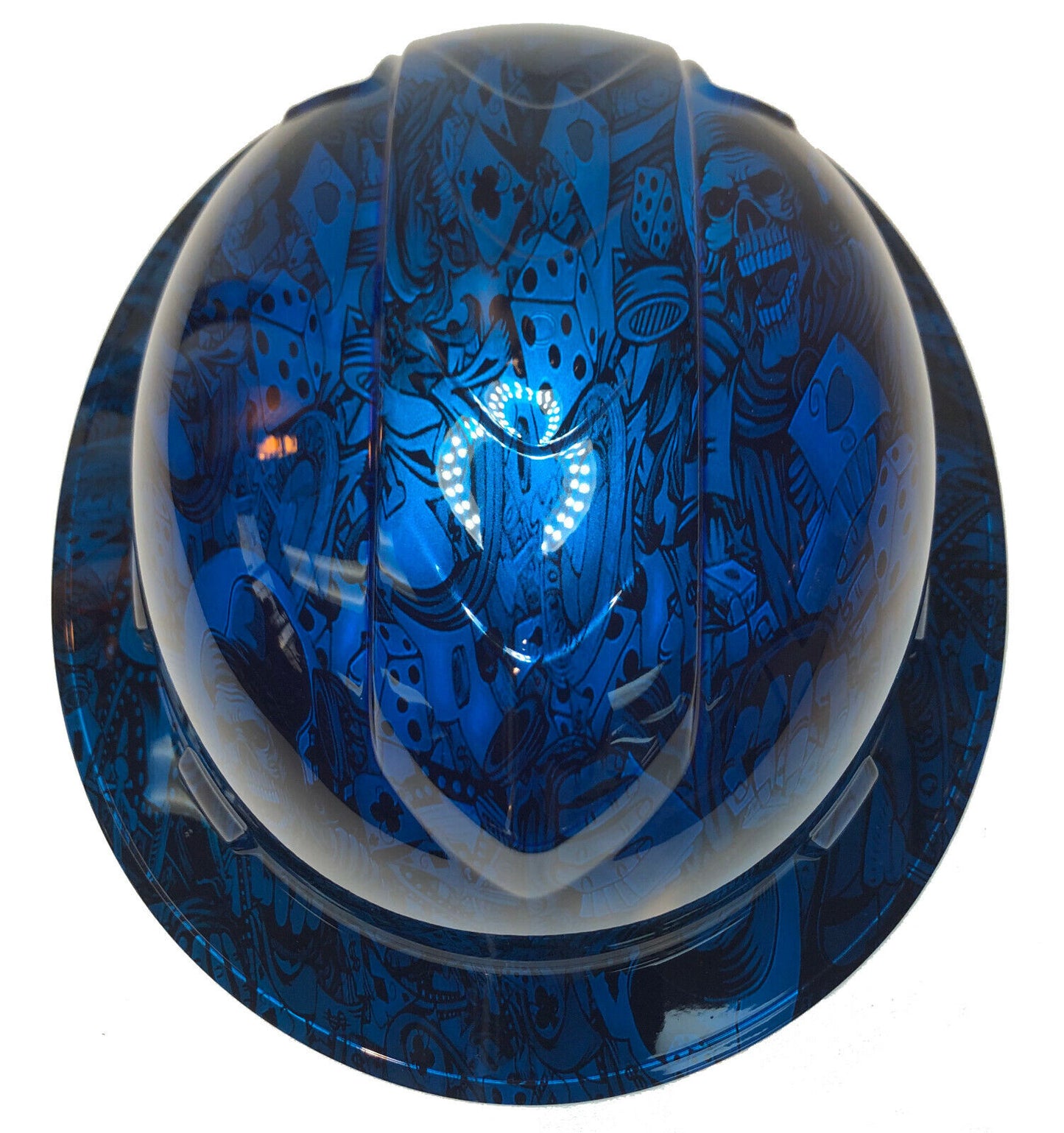 Hydro Dipped Hard Hat Ridgeline Full Brim Custom Light Blue Kandy Gambler